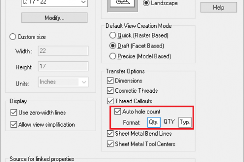 Automatic Hole Qty Callout